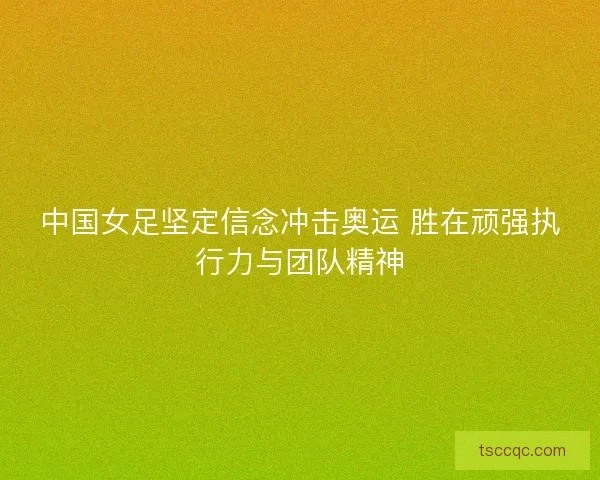 中国女足坚定信念冲击奥运 胜在顽强执行力与团队精神